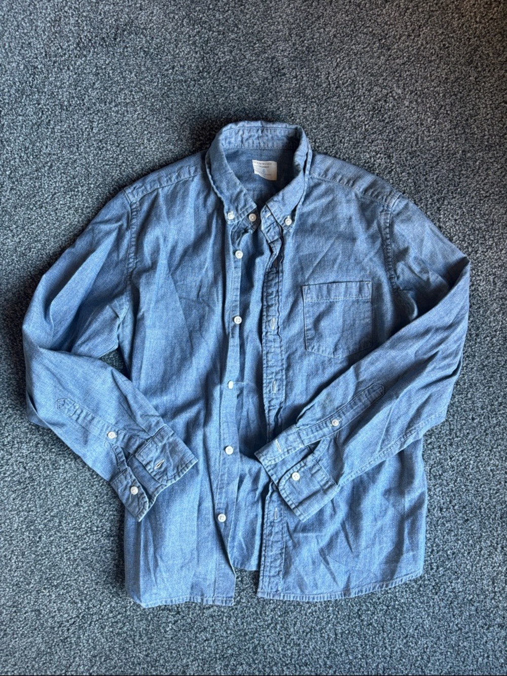 J. Crew Crewcuts Light Blue Button-Down Chambray Shirt